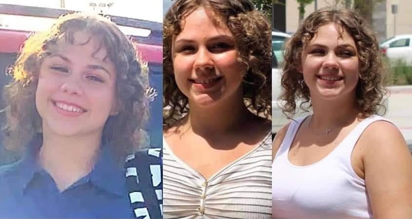 Three photographs of Kristen Galvan smiling